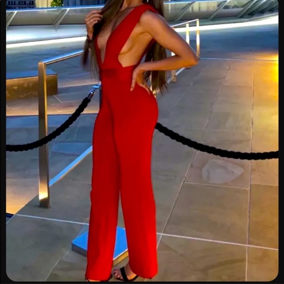 House of CB Pants & Jumpsuits House Of Cb Red Jumpsuit Poshmark